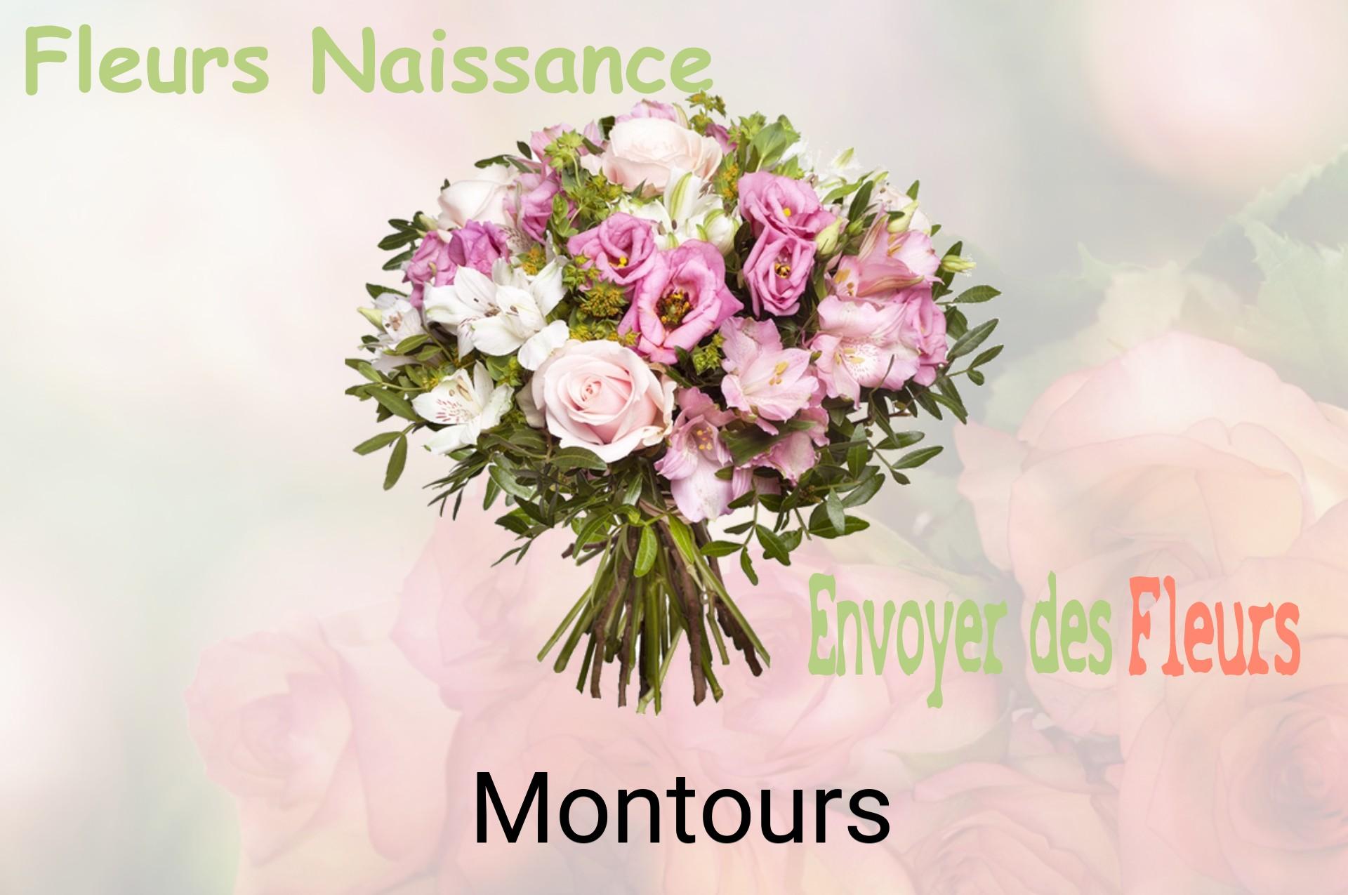 Bouquet de fleurs de naissance livré à Montours