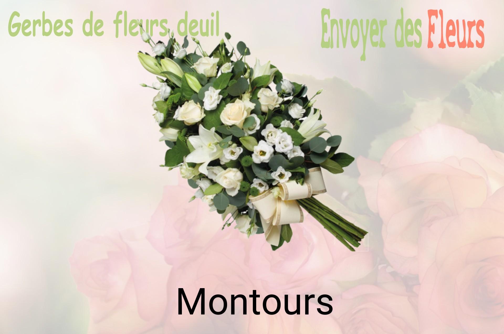 Gerbe de fleurs de deuil livrée à Montours